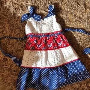 Red, white, and blue dress